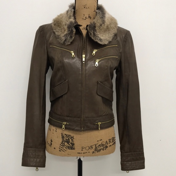 Truth & Pride Leather Moto Jacket With Faux Fur Removable Trim - Picture 1 of 8